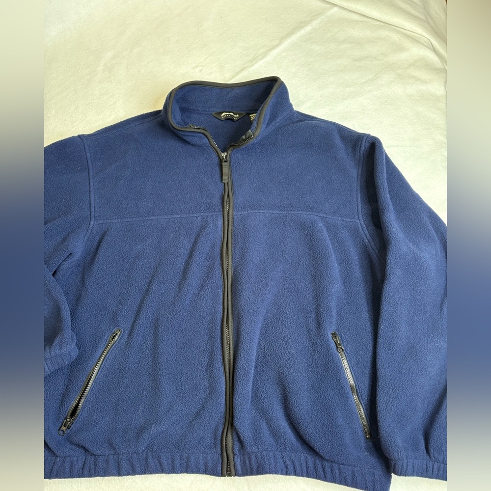 Eddie Bauer XL Polartec Full-Zip Navy Fleece Jacket